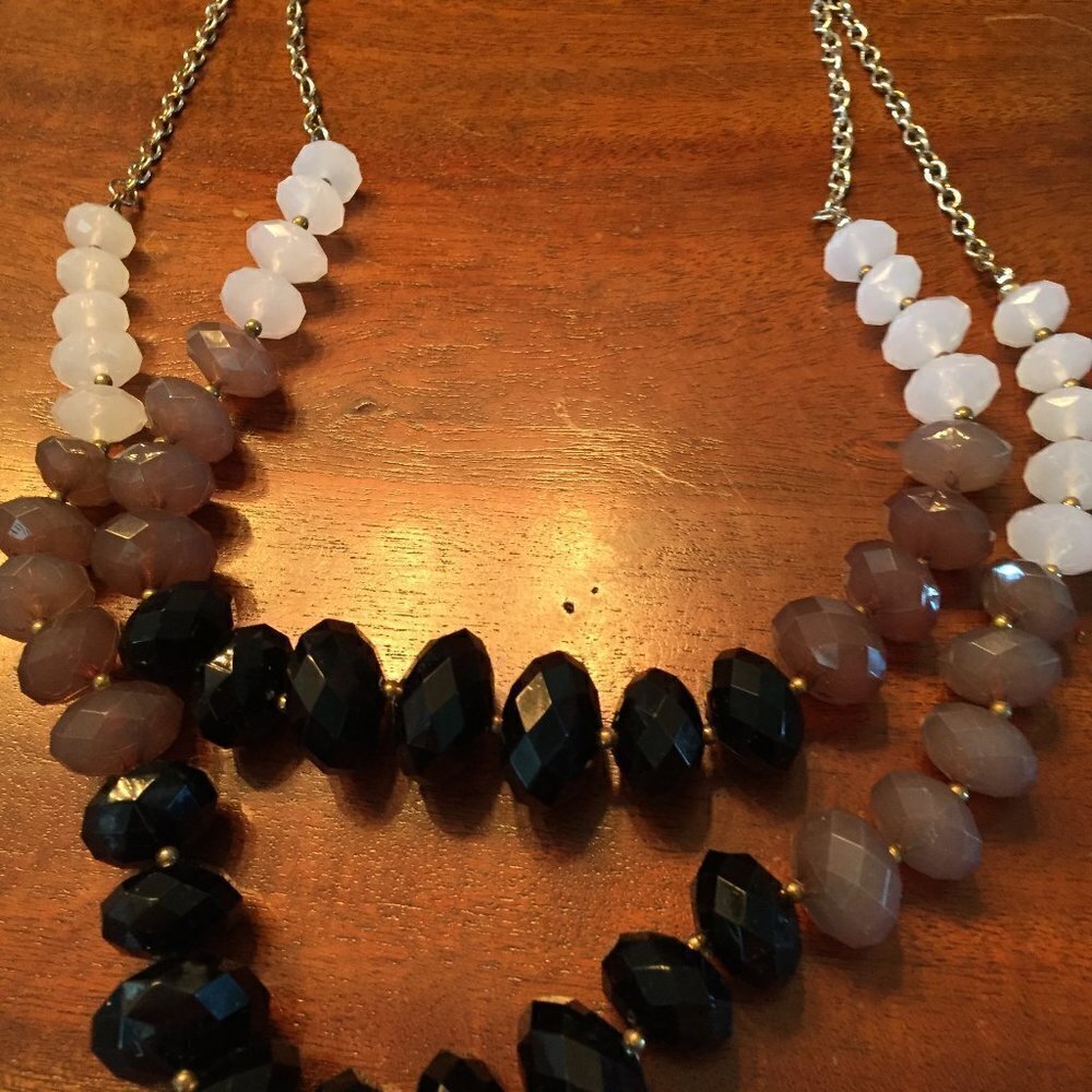 Black, Brown, and White Necklace